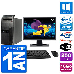 PC Tour Lenovo M83 Ecran 19" Intel G3220 RAM 16Go Disque 250Go Windows 10 Wifi - Occasion