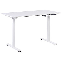 Beliani Bureau réglable électrique blanc 120 x 60 cm GRIFTON