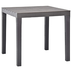 vidaXL Table de jardin Moka 78x78x72 cm Plastique