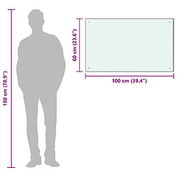 vidaXL Dosseret de cuisine Blanc 100x60 cm Verre trempé pas cher