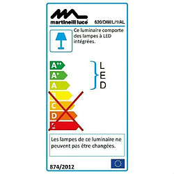 PIPISTRELLO-Lampe ampoules LED pied télescopique H66-86cm Vert Agave Martinelli Luce - designé par Gae Aulenti