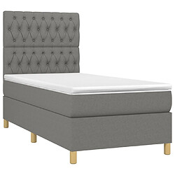 Avis Sommier à lattes,Cadre à lattes de lit et matelas et LED pour Adulte Gris foncé 90x190cm -MN27610