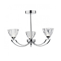 Luminaire Center Plafonnier Vito chrome poli et verre moulé 3 ampoules Coloris : chrome poli Coloris 2 : verre moulé Hauteur en Cm : 34 Diamètre en Cm : 45 Poids en Kilo : 2.221 Type d'ampoule : G9 Nombre d'ampoules : 3 Pu