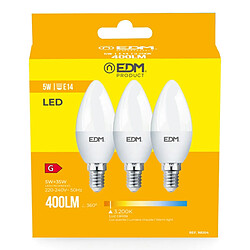 Acheter Lot de 3 ampoules LED EDM G 5 W E14 400 lm Ø 3,6 x 10 cm (3200 K)