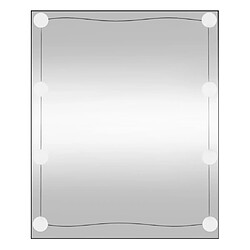 vidaXL Miroir mural avec lumières LED 50x60 cm verre rectangulaire