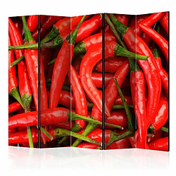 Paris Prix Paravent 5 Volets Chili Pepper Background 172x225cm