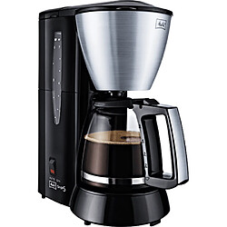 Melitta Single 5 Cafetière Electrique 600W 1.2L 5 Tasses Chauffe Tasses Arrêt Automatique Acier Brossé Noir