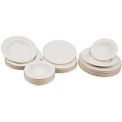 Hanah Home Service de table en porcelaine Valérie 24 pièces Modèle 1.