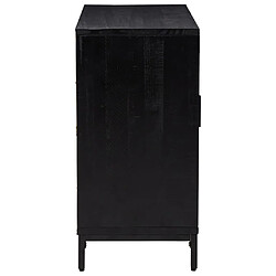 Acheter vidaXL Buffet Noir 75x35x70 cm Bois de pin massif