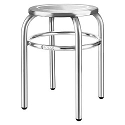 Helloshop26 Tabouret inox 29 cm de diamètre en acier inoxydable 14_0003762