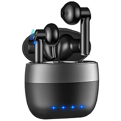 Chrono Casque Bluetooth, écouteurs de sport avec USB-C Quick Charge, appairage automatique, basses profondes stéréo, microphone intégré pour smartphones(noir) 