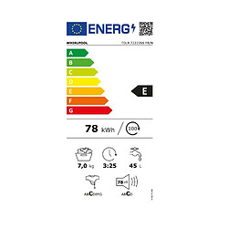 Lave-linge top 7kg 1200 tours/min - tdlr72223ssfrn - WHIRLPOOL