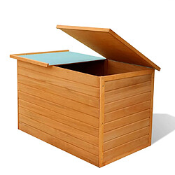 Helloshop26 Coffre boîte meuble de jardin rangement 126 x 72 x 72 cm bois 02_0013005 