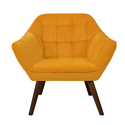 Rendez Vous Deco Fauteuil Simba en velours jaune 