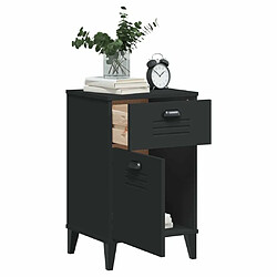 Avis Maison Chic Table de chevet, Table de Nuit noir bois de pin solide