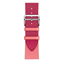 Avis Wewoo Bracelet de poignet en cuir bicolore à boucle unique pour Apple Watch séries 3 et 2 et 1 42 mmrose rouge + rose