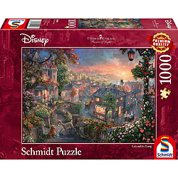 Schmidt Spiele Schmidt - 59490 - Puzzle Thomas Kinkade Disney Susi et Strool 1000 Pièces - Multicolore 