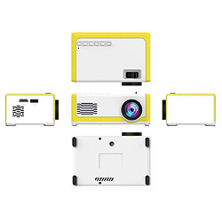 Mini projecteur de poche pour cinéma maison pour iPhone et smartphone Android jaune TYY021