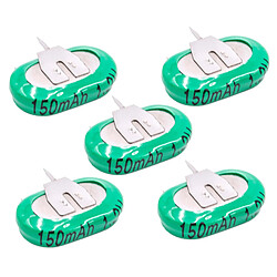 vhbw 5x NiMH pile bouton de remplacement pour type 1/V150H 3 épingles 150mAh 1,2V convient pour les batteries de modélisme etc.