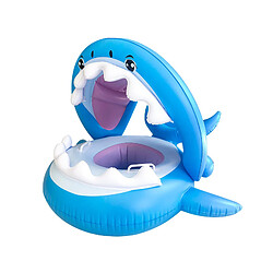 BESTA Bébé Flotteur Pvc Piscine Toddler Floaties avec Auvent Gonflable Shark Infant Pool Float pour Enfants Âgés 6-36 Mois