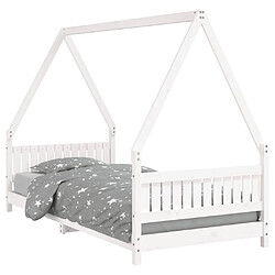 Maison Chic Lit simple Cadre de lit pour enfants,Lit d'Enfant Moderne blanc 90x200 cm bois de pin massif -MN52117