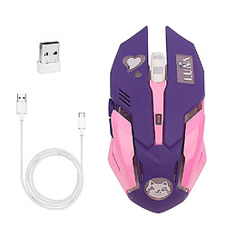 Universal Souris sans fil Nouveau jeu de pionnier Overwatch Luna Game sans fil MUTE CHARGING MONDE COLORFURE WIRESS