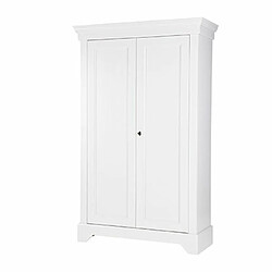 Mes Armoire 2 portes 118x47x191 cm blanc - ELIAM