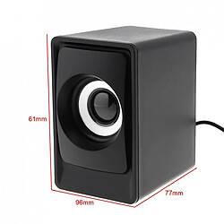 Acheter Universal SADA D-205 Portable 3W USB 2.0 Computer Subwoofer Combinaison en haut-parleurs avec une prise audio 3,5 mm pour le smartphone PC ordinateur portable de bureau