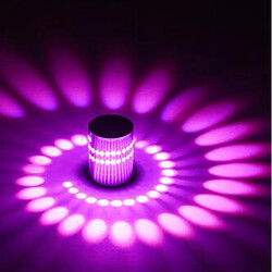 Avis Universal Lampe murale à LED à trou en spirale avec lampe à télécommande Lampe en spirale dimmable, décoration maison KTV Bar Lumière de salle de mariage (violet)