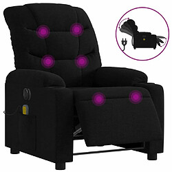 Maison Chic Fauteuil Relax pour salon, Fauteuil de massage inclinable électrique Noir Tissu -GKD73756