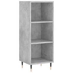 Maison Chic Buffet,Meuble de Rangement,commode pour salon,Cuisine Gris béton 34,5x34x180 cm Bois d'ingénierie -MN91359 pas cher