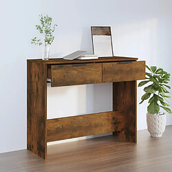 vidaXL Table console Chêne fumé 90x36x75 cm Bois d'ingénierie 