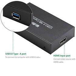 Avis Wewoo Acquisition vidéo noir USB 3.0 HDMI 1080P Video Capture Device Stream Box, pas besoin d'installer le pilote