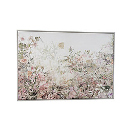 Toile Romimex polystyrène Bois MDF Floral 100 x 70 x 3 cm 