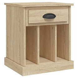 Maison Chic Table de chevet Table de Nuit Meuble de Rangement chêne sonoma 43x36x50 cm