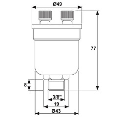 Watts Industries Purgeur automatique et manuel DUOVENT 12X17- WATTS - L0250710