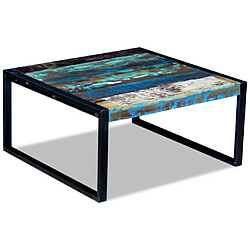 vidaXL Table basse Bois de récupération massif 80x80x40 cm