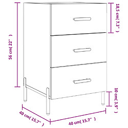 vidaXL Table de chevet blanc brillant 40x40x66 cm bois d'ingénierie pas cher