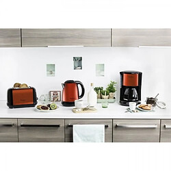 Bouilloire Electrique MOULINEX BY540510 Subito , 1,7 L, Inox, sans fil, Base 360°, Niveau d'eau visible- Rouge pas cher