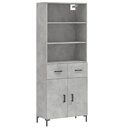 Maison Chic Buffet,Meuble de Rangement,commode pour salon,Cuisine Gris béton 69,5x34x180 cm Bois d'ingénierie -MN38220