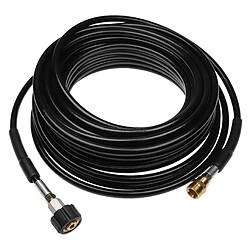 vhbw Tuyau de rallonge 20 m compatible avec Kärcher K 3.84 M plus, K 3.85 M PL nettoyeur haute pression avec connexion M22 x 1,5, noir 