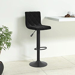 vidaXL Tabouret de bar Noir Velours