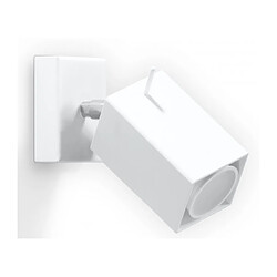 Luminaire Center Applique murale MERIDA acier blanc 1 ampoule Matériau : acier  Coloris : blanc   Dimensions en Cm : 10 x 15 x 8  Nombre d'ampoules : 1  Type d'ampoule : GU10  Puissance en Watts (W) : 40  Ampoules inclus