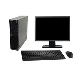 PC Lenovo M82 SFF Ecran 27" Intel G630 RAM 16Go Disque Dur 250Go Windows 10 Wifi - Occasion