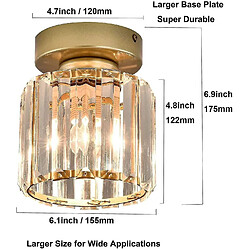 Acheter Universal Lampe petite lumière de plafond en cristal panneau d'ombrage lustre moderne LED pendentif pince