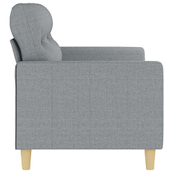 Avis vidaXL Canapé à 2 places Gris clair 140 cm Tissu