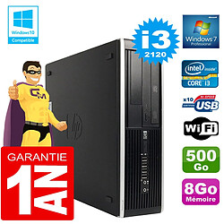 PC HP Compaq 8300 SFF Core I3-2120 Ram 8Go Disque 500 Go Graveur DVD Wifi W7 - Occasion