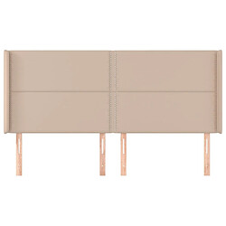 Avis Maison Chic Tête de lit moderne avec oreilles pour chambre - Décoration de lit Cappuccino 163x16x118/128 cm -MN71531