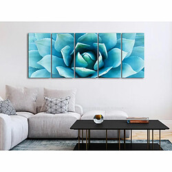 Paris Prix Tableau Imprimé 5 Panneaux Agave Narrow Blue 80 x 200 cm