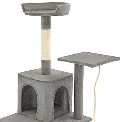 Arbre à chat avec griffoirs,niche pour chat en sisal 120 cm Gris -MN86600 pas cher